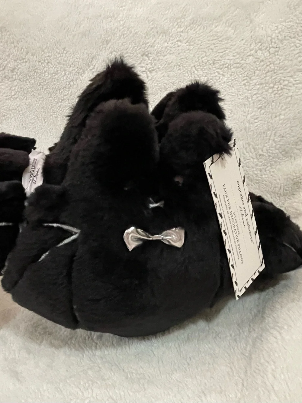 Halloween Cupcakes and Cashmere Bat Family Shaped Pillows Set of 3